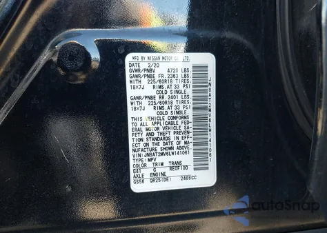 2020 Nissan Rogue Sv Intelligent Awd из США, поврежденный, VIN JN8AT2MV6LW141061